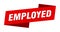 employed banner template. employed ribbon label.