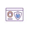 Employee access badge RGB color icon