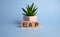 Employee assistance program EAP sign on wooden cubes