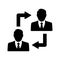 Employee Change Icon. Black vector