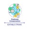 Employee compensation concept icon