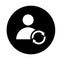 Employee, flow, qualification icon. Black vector graphics