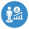 Employee growth, growth chart .   Vector icon which can easily modify or edit