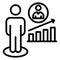 Employee growth Isolated Vector Icon which can easily modify or edit