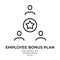 Employee incentive benefit and bonus plan editable stroke outline icon isolated on white background flat vector illustration.