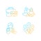 Employee incentives gradient linear vector icons set