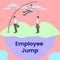 Employee Jump Illustration Instagram posts