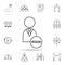 Employee minus line icon. Detailed set of team work outline icons. Premium quality graphic design icon. One of the collection icon