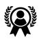 Employee of the month icon. talent award illustration sign. outstanding achievement symbol. winner logo. first place winner symbol