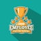 Employee of the month trophy flat design.