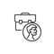 Employee portfolio line icon