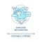 Employee recognition turquoise concept icon