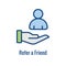 Employee Referral Process Icon - Networking, Recommendation, and reference