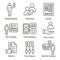 Employee Referral Process Icon Set with Networking, Recommendation, reference