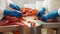 Employee of seafood production and processing plant sorts red salmon caviar