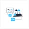 Employee task management flat icon