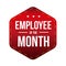Employee of theMonth vector badge