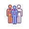 Employee turnover RGB color icon