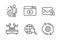 Employee, Video content and Secure mail icons set. Wifi, Web search and Cogwheel signs. Vector