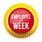 Employee of the week award badge