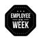 Employee of the Week vector badge