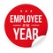 Employee of the Year label sticker