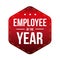 Employee of the Year vector badge