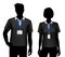 Employees Silhouettes ID Cards Badges