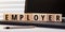 EMPLOYER word made with building blocks. concept