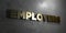 Employers - Gold sign mounted on glossy marble wall - 3D rendered royalty free stock illustration