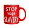 Employment rights, happy workers - stop wage slavery mug