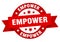 empower round ribbon isolated label. empower sign.
