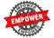 Empower stamp. empower grunge round sign.