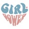 Empowered Hearts, Girl Power Typography in a Heart Shape