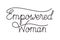 Empowered woman label isolated icon