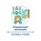 Empowerment and growth concept icon