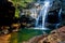 The Empress Falls on the Valley of Waters walk at Wentworth Falls New South Wales Australia on 2nd August 2019