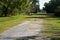 Empty abandoned side road