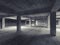 Empty abstract industrial underground concrete interior. 3d