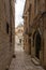 Empty alley and church at Dubrovnik\'s Old Town