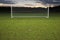 Empty amateur football goal posts