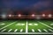 Empty american football stadium at night