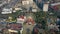 An Empty Amusement Park with a Ferris wheel in the city during a national Covid-19 Lockdown