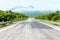 Empty asphalt automobile road in the mountains, travel concept