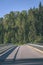 empty asphalt road in the countryside in autumn - vintage matte