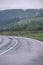 empty asphalt road in the countryside in autumn - vintage matte