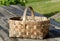 Empty bag. Wicker bag in a country homestead. Lithuania