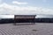 Empty bank on the coast of Lanzarote, overlooking the island of Fuerteventura