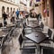 Empty bar in the Panska street, Bratislava, Slovakia