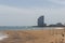 Empty Barcelona Beach no turism Coronavirus
